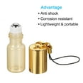 thumbnail image 4 of Unique Bargains 3mL Bouteilles à Rouleaux, 2 Boules en Verre d'Huile Essentielle avec Couvercle Doré Bouchon Réutilisable, Jaune, 4 of 5