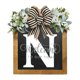 thumbnail image 2 of Puntoco 30X28 Cm Decoración De La Puerta De Entrada Cartel De Flor Colgante, Letra Nombre Inglés Decoración Navideña Jardín Cartel De Madera 26 Letra N, Decoración Del Hogar, 2 of 3