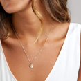 thumbnail image 5 of Wolfrail Collier Pendentif Lune 14K Remplissage Doré Délicat Phase de Lune Martelée Ras du Cou Simple Croissant de Lune Cercle Karma Collier Ras du Cou, 5 of 5