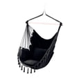 thumbnail image 3 of koolsoo Hammock Chair Bohemian Comfortable Hanging Rope Swing for Outside Porch Deck Black, 3 of 9