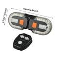 thumbnail image 3 of ETHKIA Bike Turn Signal Tail Lights with Remote Control | USB Rechargeable LED Safety Light | Left/Right Turn & Brake Signals | High Brightness Adjustable | Detachable Design Black, 3 of 6