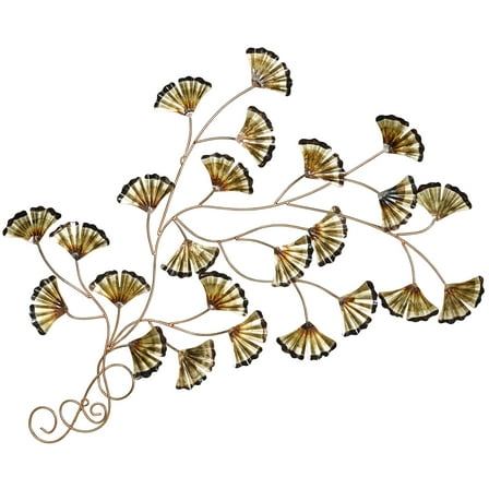 Natures Bliss Wall Sculpture Antique Brass