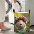 thumbnail image 6 of KLL Flower Crown Guinea Pig Waterproof Foldable Laundry Hamper Bucket with Handles for Storage Bin,Kids Room,Home Organizer (Medium ), 6 of 7