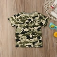 thumbnail image 4 of Inevnen Newborn Baby Boy/Girl Boss Short Sleeve Camo Romper Jumpsuit Outfits, 4 of 9