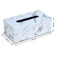 thumbnail image 2 of Caja de pañuelos faciales rectangular de cuero sintético, servilletero, dispensador de toallas de papel, contenedor para oficina, 2 of 5