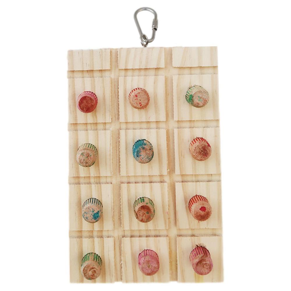 Tohuu Parakeet Toys Wood Peg Board for Pecking and Chewing Fits for