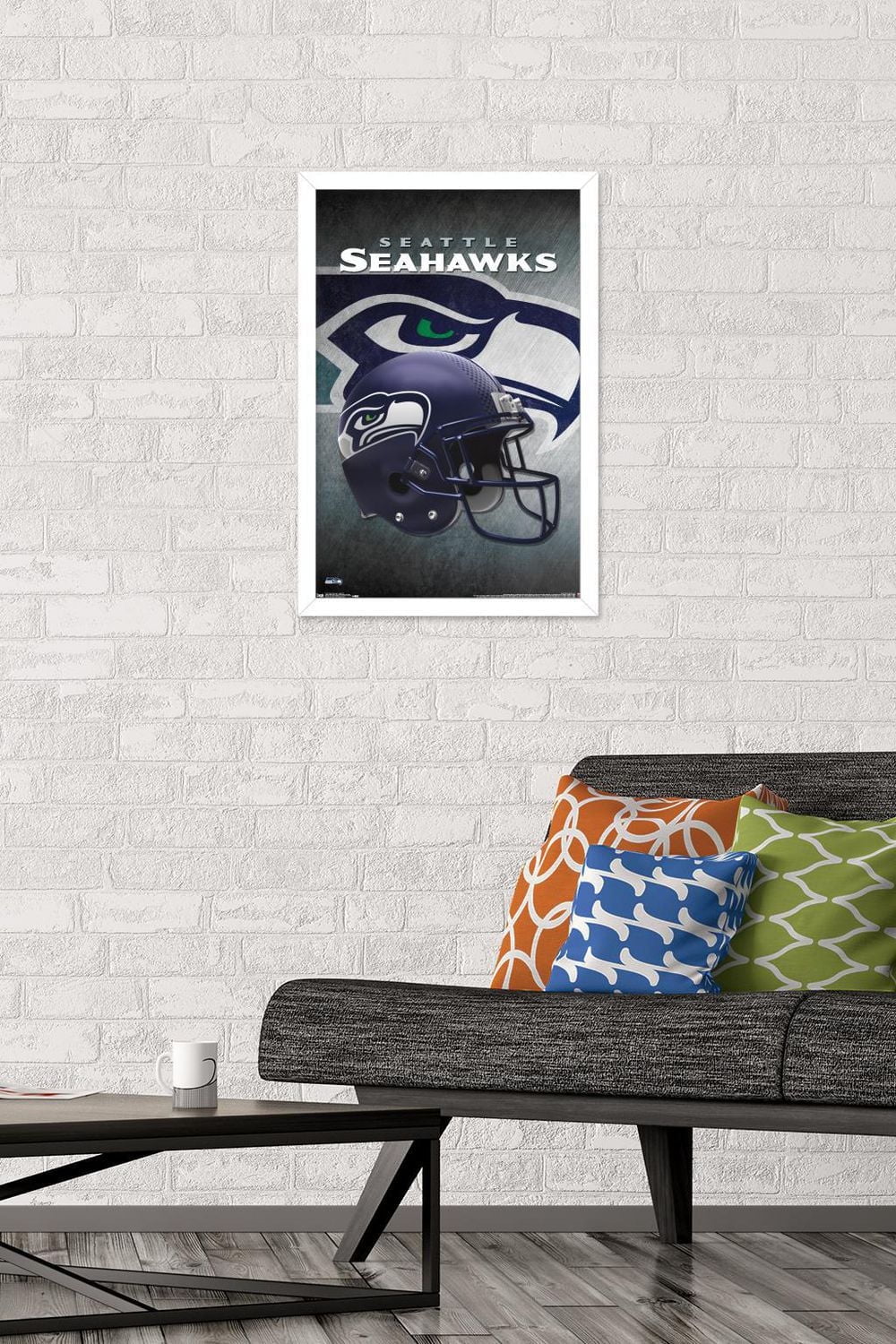 NFL Seattle Seahawks - Helmet 16 Wall Poster, 14.725" x 22.375" Framed
