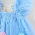 thumbnail image 6 of ZOSOED Toddler Girls Summer Dress Puffy Tulle Skirt Sleeveless Suspender Floral Casual Dress Size 3-4 Years, 6 of 8