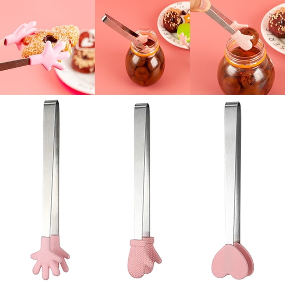 Huayishang Kitchen Clips Plastic Ice Clip Office Snacks Desserts Snacks Cake Not Dirty Hand Food Clip Food Clip, Kitchen Essentials Clearance Sale Pink