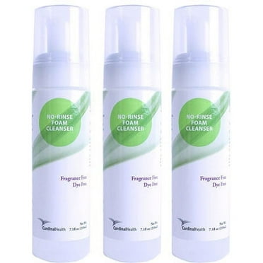 Cardinal Health Rinse Free Foam Cleanser - (Fragrance Free) 7.1 fl.oz.  3 PACK