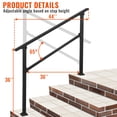 thumbnail image 2 of Outdoor Steps  Hand Rails   for Seniors  ,  Handrail & Indoor Stair Railing Kit, Railings for Outdoor Steps and Hand Rails, 2 of 9
