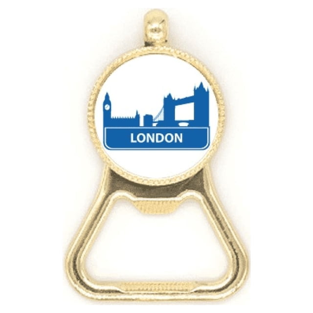 Londres Inglaterra Azul patron de referencia Botellas de cerveza, abrelatas de acero inoxidable.