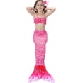 thumbnail image 4 of Children Girls Mermaid Tail Set Vacation Swimwear Swimsuit blue 110cm, 4 of 10