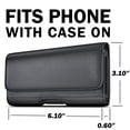 thumbnail image 5 of Bomea Holster for Samsung Galaxy S26, S25, S24, S23, S22, S21, S21 (No Plus Models), Cell Phone Belt Holder Case with Clip, ID Card Pouch Cover (Fits Phone with Case on) Black, 5 of 7