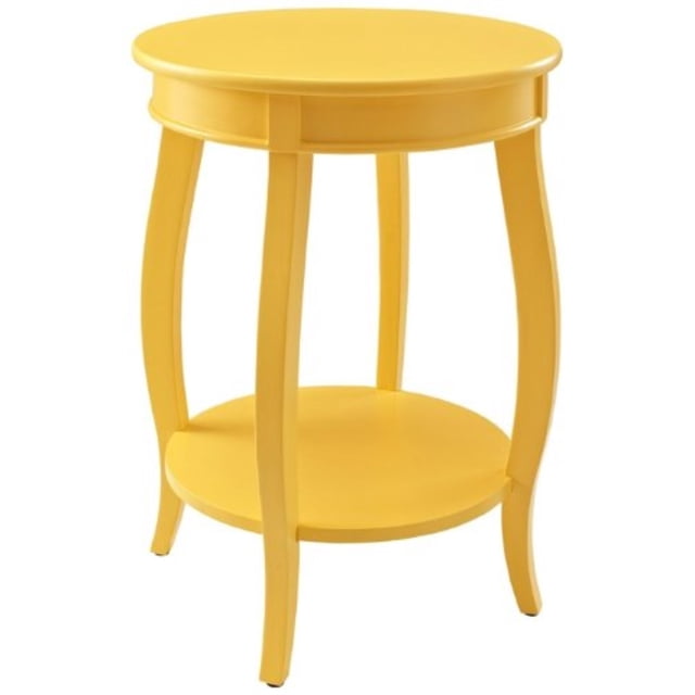 Table Ronde Jaune avec Tablette