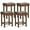 Brown, variant on Gymax Bar Stool Set of 4 24-Inch Counter Height Saddle Stools w/ PU Leather Upholstery Gray & Brown