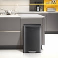 thumbnail image 3 of Bote de basura para cocina baño oficina Acero Inoxidable negro 50 L con tapa y pedal EKO Madison, 3 of 5