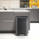 thumbnail image 3 of Bote de basura para cocina baño oficina Acero Inoxidable negro 50 L con tapa y pedal EKO Madison, 3 of 5