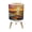 Color 2, variant on Small Trash Can with Lid Illuminated Stained Glass Sunset Sea Scene 1.8 Gallon Dog Proof Trash Can Round Garbage Can Waste Bin Wastebasket for Bathroom Bedroom Living Room
