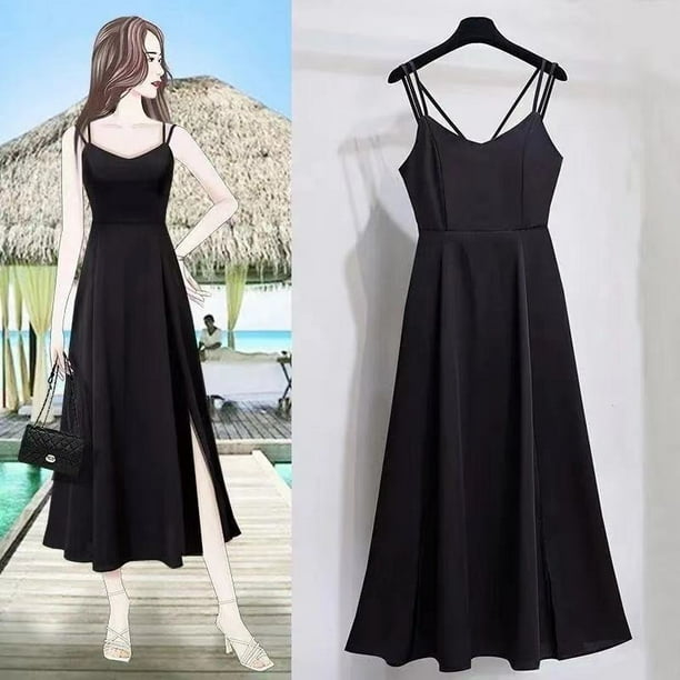 Suspender dress cheap black