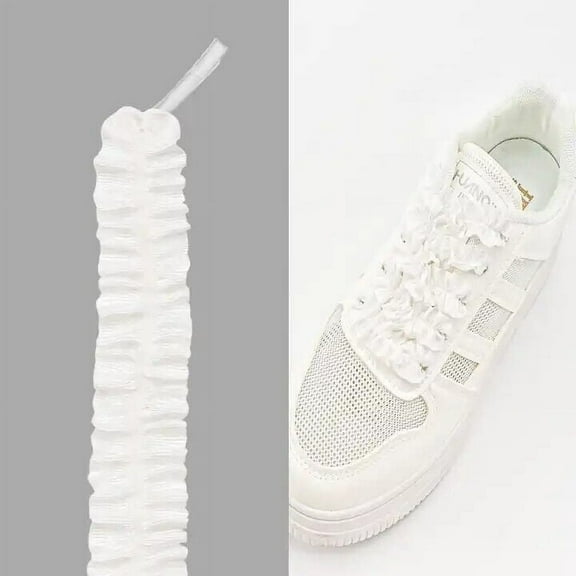 Curly Elastic Shoelaces Spiral Laces Ribbon For Wedding Bride Shoe Sneaker &More (MPN:45" Cream;)