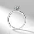 thumbnail image 5 of 1ct Round Cut 925 Silver Band AAA CZ 6.5*6.5mm Smooth Band Wedding Ring Sz 4-9.5, 5 of 5