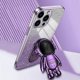 thumbnail image 2 of KAIYANG Funda para iPhone 16 Pro con soporte de astronauta, carcasa de PC y TPU con purpurina brillante, color negro, morado y multicolor, 2 of 5