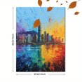 thumbnail image 3 of Vibrant Splatter Cityscape Canvas Print，Modern Wall Art for Living Room Office Bedroom Hotel Gallery Wall, 3 of 8