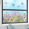 thumbnail image 4 of Wall Decorations for Living Room Colorful Flowers Electrostatic Stickers 30X60Cm, 4 of 8