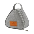 thumbnail image 2 of Bolsa de aislamiento triangular, mini caja bento térmica de gran capacidad, contenedor de alimentos, bolsa de bolas de arroz para gimnasio, playa, gris 225X135X21cm, 2 of 8