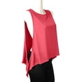 thumbnail image 5 of WHLBF Womens Tank Tops Plus Size Sleeveless Round Neck Front Tank Casual Loose Solid Blouse Red Free Size, 5 of 8