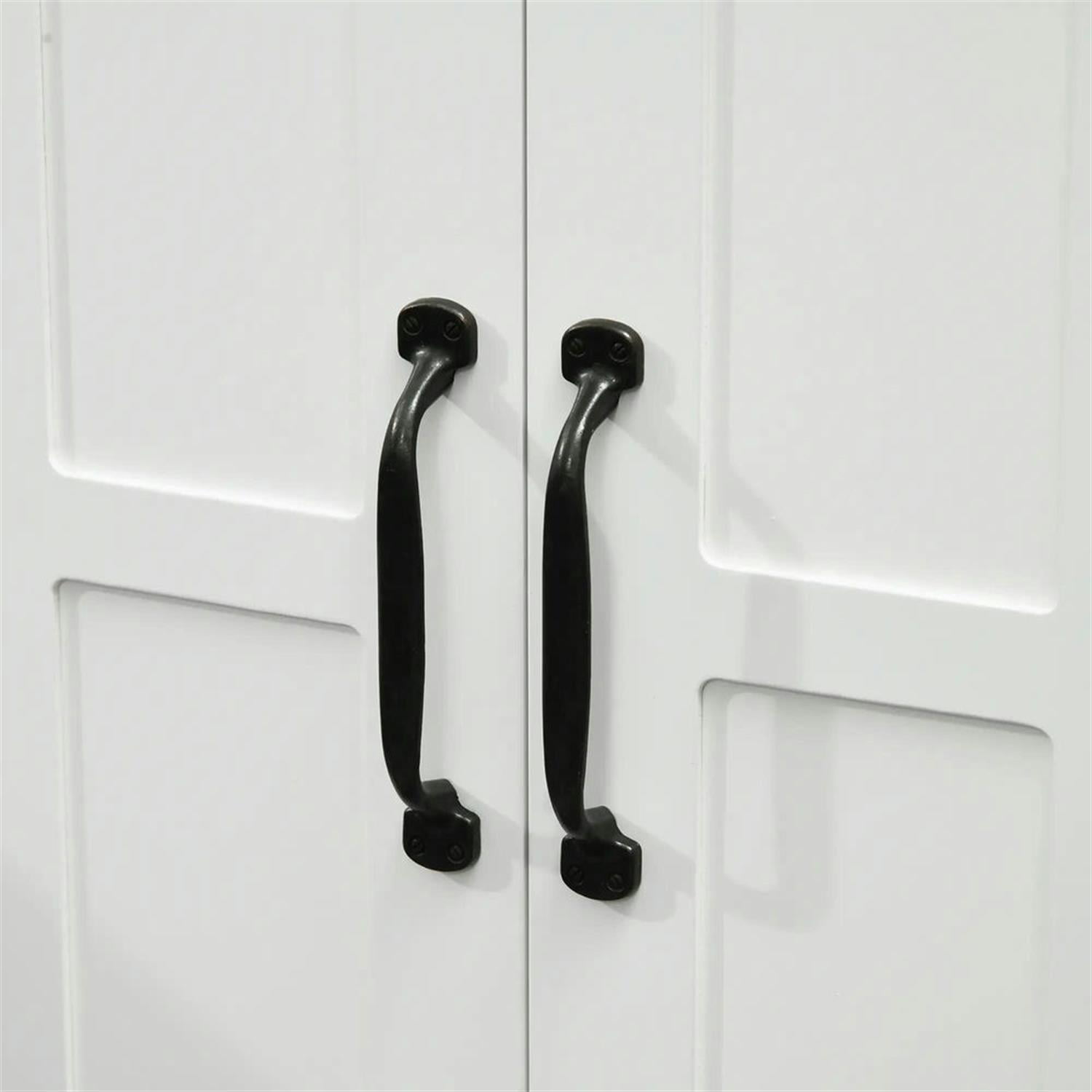 Demi Bonn 23" Modern Bathroom Vanity with U-Shape Cut-Out and Adjustable Shelves, Pedestal Sink 2-Door Cabinet, Under Sink Cabinet, White