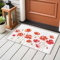 thumbnail image 4 of Red Flowers Entryway Rug 2'x3'&nbsp; Non Slip Front Door Mats, Watercolor Spring Country Botanical Floral Entrance Rugs Indoor Outdoor Carpet, Washable Floor Mats Small Area Rug for Bedroom Kitchen, 4 of 8