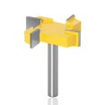 thumbnail image 1 of 8mm Shank Spoilboard Surfacing Router Bit, Surface Router Bit, 4 Flute Face Mill, Milling Router Bit, Router Bit,1 * Router Bit,Yellow, 1 of 8