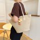 thumbnail image 3 of Bolso tejido para mujer Bolsos para axilas de moda de verano Bolso de hombro Bolso de compras (Blanco), 3 of 7