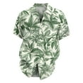 thumbnail image 4 of Men Hawaiian Shirt Short Sleeves Printed Button Down Shirts Summer Beach Mens Shirts Clearance 12-Mint Green 3XL, 4 of 5