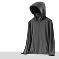 thumbnail image 2 of UAMVSH Women's UPF 50+ Sun Protection Jackets Lightweight Full Zip Hoodie Long Sleeve Outdoor Fishing Active Hooded Shirts with Pockets(3X-Large,Dark Gray), 2 of 3