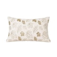 thumbnail image 2 of WDOBM 19.6x11.8 Inch White Fall Puffy Throw Pillow With Insert - Gold Maple Leaf Print Fuzzy Cushion - Autumn Winter Decor For Sofa Couch Bedroom Home, 2 of 6