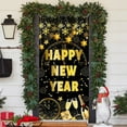 thumbnail image 5 of New Year Door Cover Banner 2025 - Xmas Eve Decorations Black Gold Hanging Backdrop Sign Prop for Holiday Indoor Outdoor Party Supplies (D), 5 of 6
