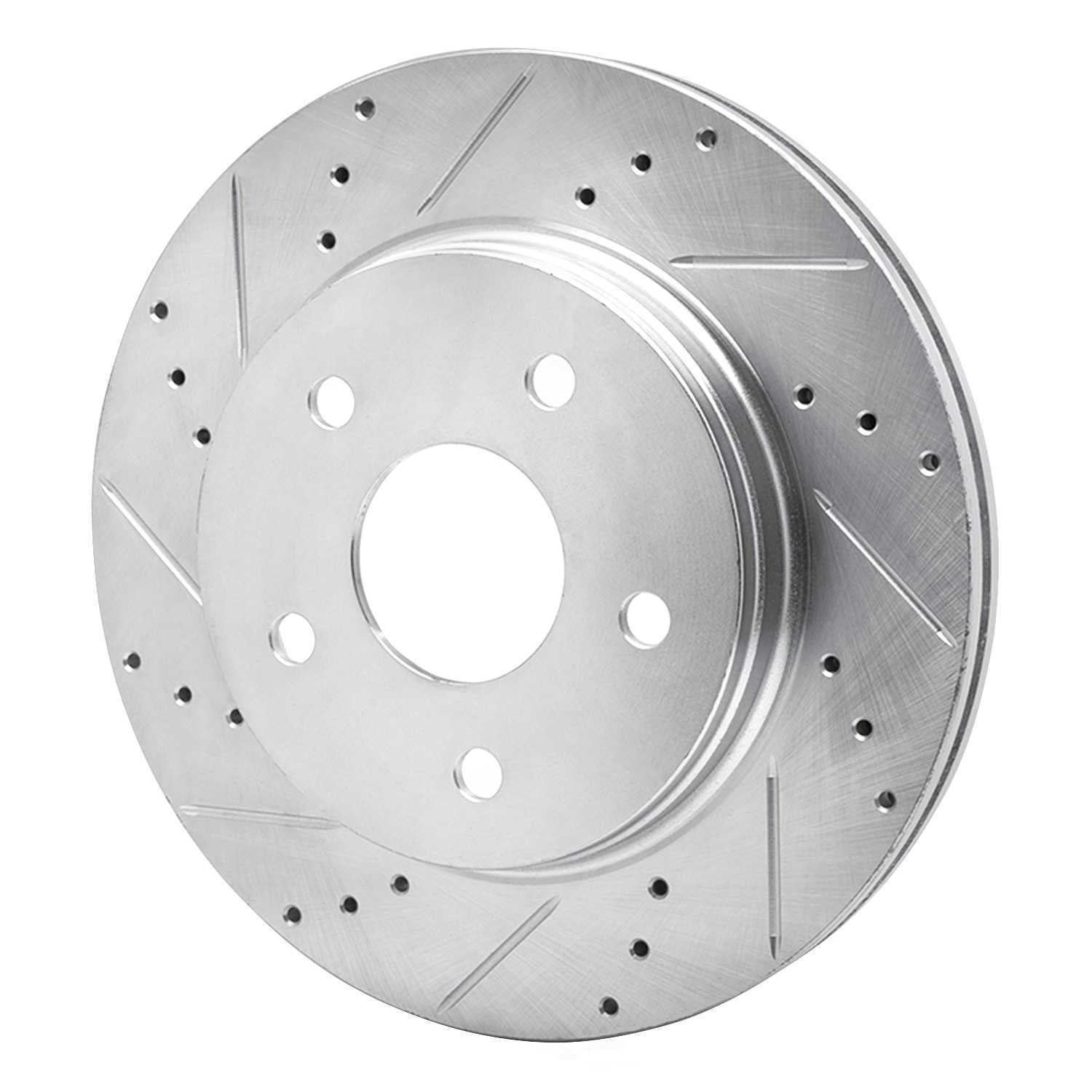 Dynamic Friction Company 631-42011L DFC Brake Rotor - Drilled And Slotted - Silver
