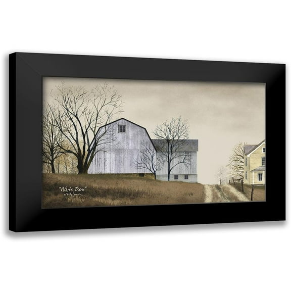 Jacobs, Billy 14x10 Black Modern Framed Museum Art Print Titled - White Barn