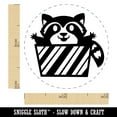 thumbnail image 2 of Raccoon Jumping Out Present Christmas Holiday Self-Inking Rubber Stamp Ink Stamper - Dry Pad (No Ink) - Mini 1/2 Inch, 2 of 7