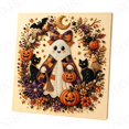 thumbnail image 2 of Halloween Diamond Art Sparkling Pearl Diamond Art Kit For Adults, Fall Diamond Art With Ghost And Pumpkin, Ideal Halloween Pearl Art Kit For Home Wall Decor And Holiday Gift, Ghost With Broom Pattern, 2 of 9