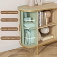 thumbnail image 5 of Vecenuy 47" Sideboard Buffet Cabinet with Storage, Sliding Door & Adjustable Shelf, Modern Accent Coffee Bar Console Table for Kitchen, Entryway, Natural Oak, 5 of 7
