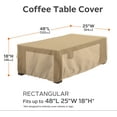 thumbnail image 2 of Classic Accessories 8009861 Brown Polyester Coffee Table Cover, 18 x 25 x 48 in., 2 of 5