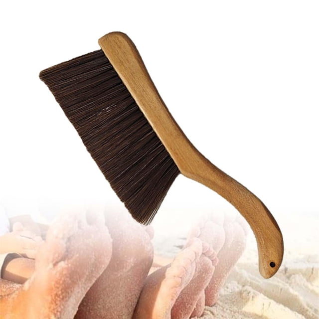 Sand Brush Lunale con bolsa de malla negra para pies de playa