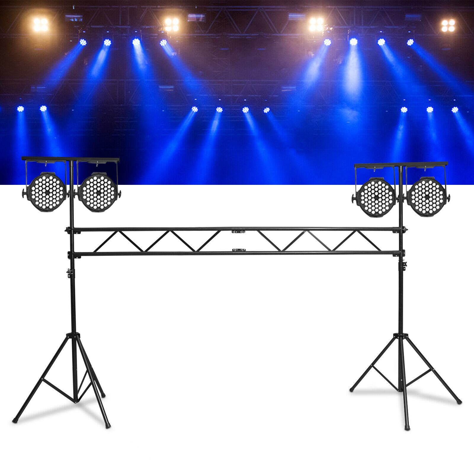 EVARGC 0.5M Aluminum DJ Stage Lighting Truss – 12" Square, F34, Tool-Free Setup