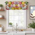 thumbnail image 2 of Colorful Chrysanthemum Valance Curtain for Windows Abstraction Oil Painting Floral Rod Pocket Curtain Valances Short Window Treatments Panels for Kitchen Bathroom Laundry Room Basement 60 x 14 Inch, 2 of 9