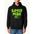 thumbnail image 2 of Gamer Mode On Hoodie - Neon Graphic Black Pullover Sweatshirt for Gamers, 2 of 6