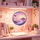thumbnail image 1 of Round Acrylic Puzzle Suncatcher - Stained Glass Style Window Hanging Dreamy For Home Decor, 1 of 6